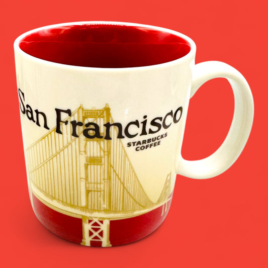 Starbucks San Francisco Global Icon Red 2008 Collector Series Replacement Mug – 16 fl oz / 473 ml