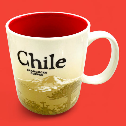 Starbucks Chile Global Icon Red Replacement Mug – 16 fl oz / 473 ml