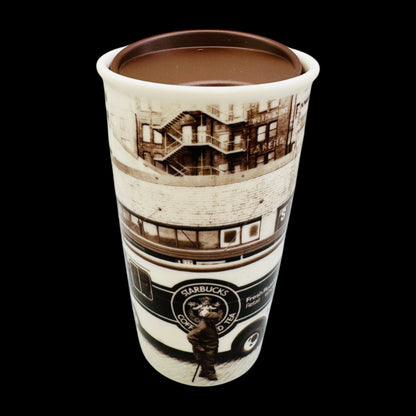 Starbucks 2016 Brown Sepia Delivery Truck Travel Mug 10 fl oz / 296 ml Replacement Mug