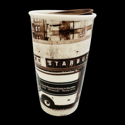 Starbucks 2016 Brown Sepia Delivery Truck Travel Mug 10 fl oz / 296 ml Replacement Mug