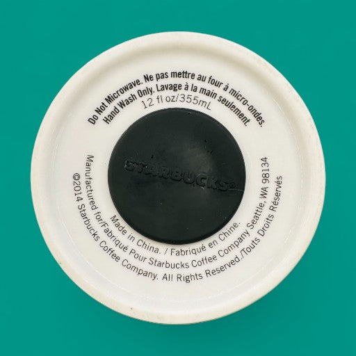 Starbucks Travel Tumbler with Ceramic Lid – 2014 Collectible Mug 12 fl oz