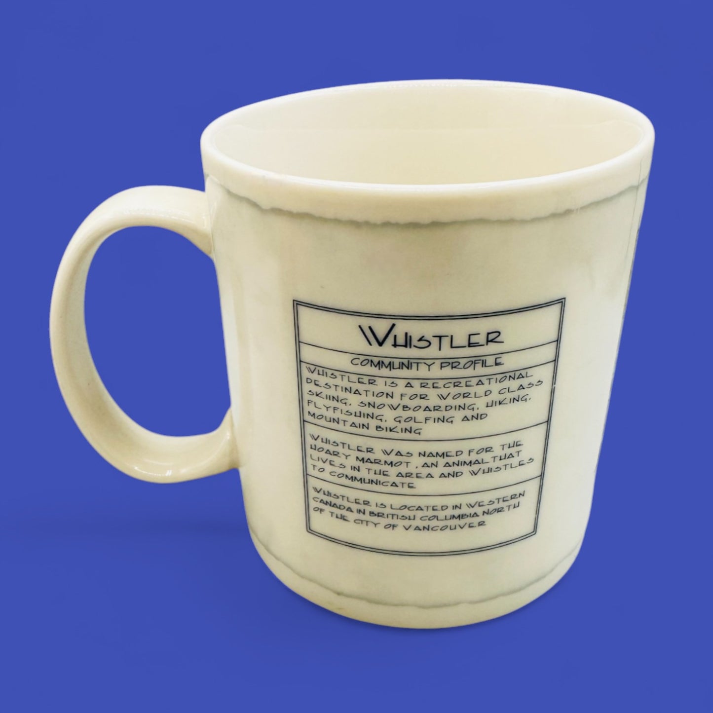 2008 Starbucks Whistler Architect Series Coffee Mug - Beige/Blue, 18 oz