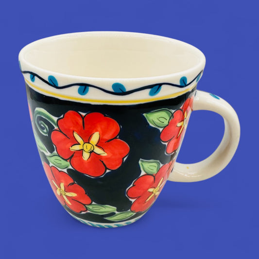 RARE Starbucks Barista Flower Coffee Mug 2002 Vintage Cup – Floral Colourful – Replacement Mug