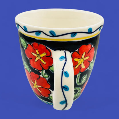RARE Starbucks Barista Flower Coffee Mug 2002 Vintage Cup – Floral Colourful – Replacement Mug
