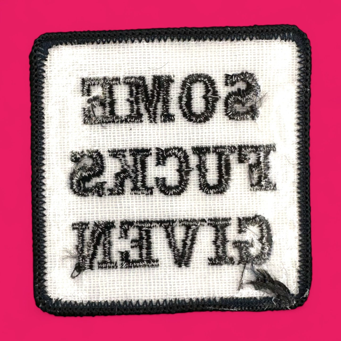 Some Fucks Given – Embroidered Patch 3" Black and White