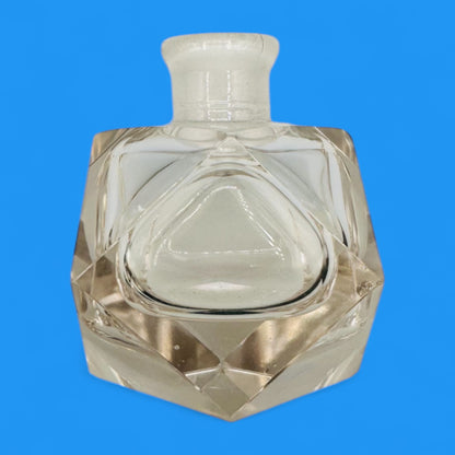 Vintage Crystal Perfume Bottle – Art Deco Faceted Glass with Stopper