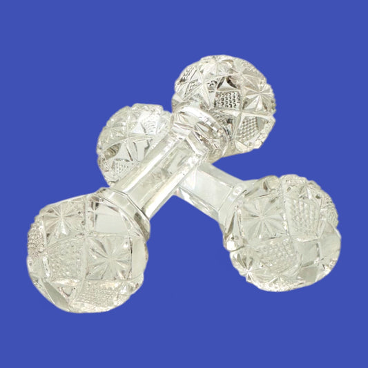 Pair of Victorian Cut Crystal Knife Rests – Star of David Pattern