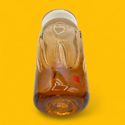 Handcrafted Canadian Amber Glass Decanter & Stopper - Unique Art Glass