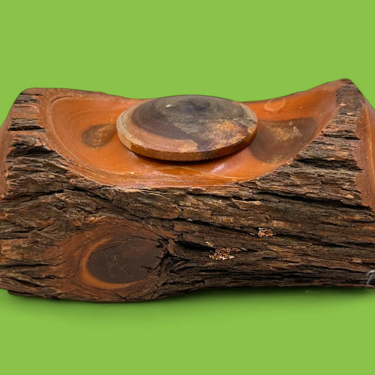 Vintage Mulga Wood Inkwell – Australian Crown Mulga