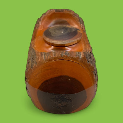 Vintage Mulga Wood Inkwell – Australian Crown Mulga