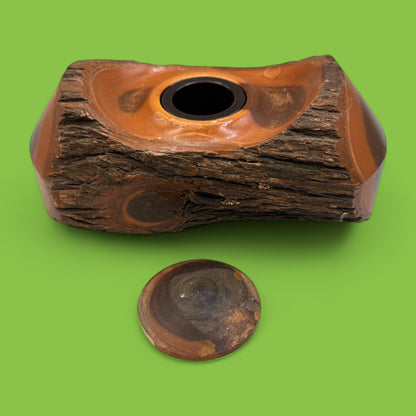 Vintage Mulga Wood Inkwell – Australian Crown Mulga