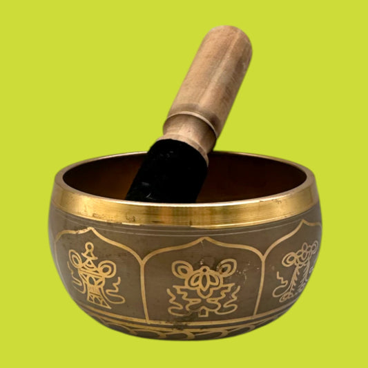Brass Tibetan Buddhist Singing Bowl – Meditation & Healing 4.25" Replacement Bowl