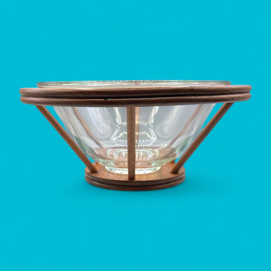 Vintage Teak and Glass Salad Bowl – 1960s Canadian MCM