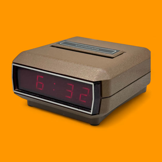 Vintage Micronta Digital Alarm Clock with Red LED Display
