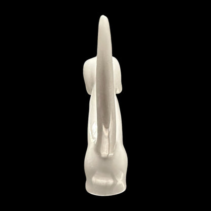 Dachshund Ring Holder – White Ceramic