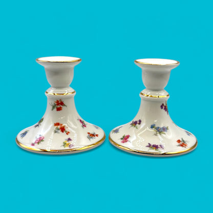 Vintage Gloria Porcelain Candle Holders – Bayreuth West Germany
