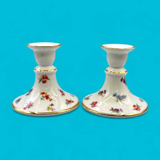 Vintage Gloria Porcelain Candle Holders – Bayreuth West Germany