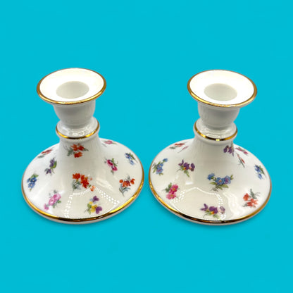 Vintage Gloria Porcelain Candle Holders – Bayreuth West Germany