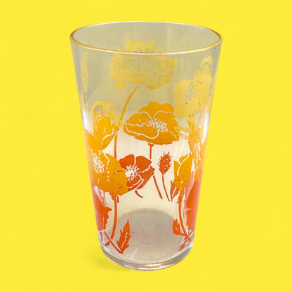4 Anchor Hocking Morning Glory Flower Juice Glasses – Vintage  70s Retro Floral Drinkware