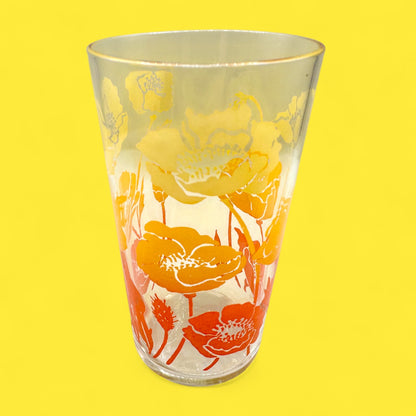 4 Anchor Hocking Morning Glory Flower Juice Glasses – Vintage  70s Retro Floral Drinkware