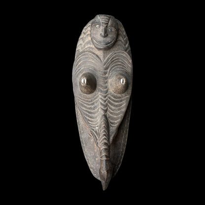 Papua New Guinea Antique Canoe Prow Human Bird Sepik Carving