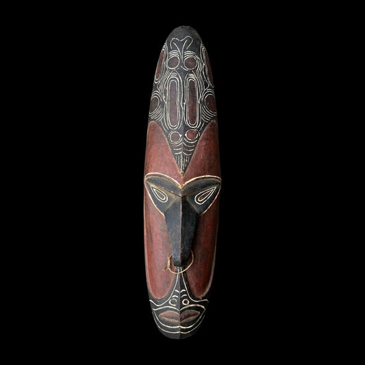 Papua New Guinea Sepik Ceremonial Mask Hand Carved Tribal Art