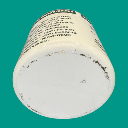 Vintage Novopharm Advertising Apothecary / Pharmacist Ceramic Jar with Lid