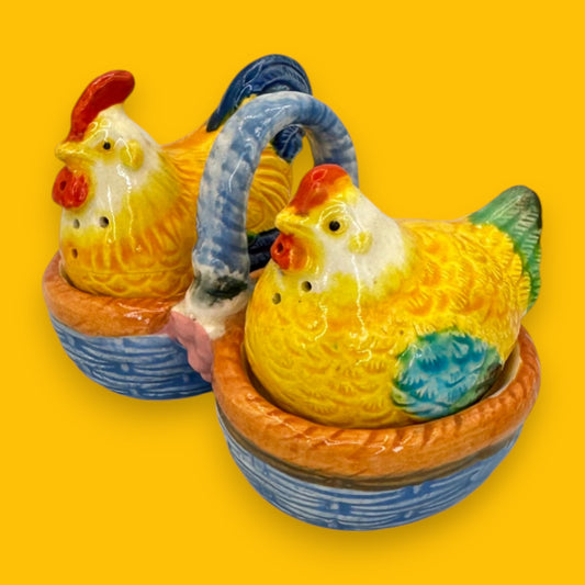 Occupied Japan Chicken Salt and Pepper Shakers – 1940s Vintage Collectible