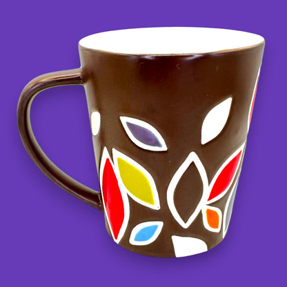 Starbucks Vintage 2010 Colourful Fall Leaves Bone China Brown Coffee Mug Replacement Mug
