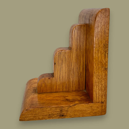 Pair of Vintage Art Deco Wooden Bookends