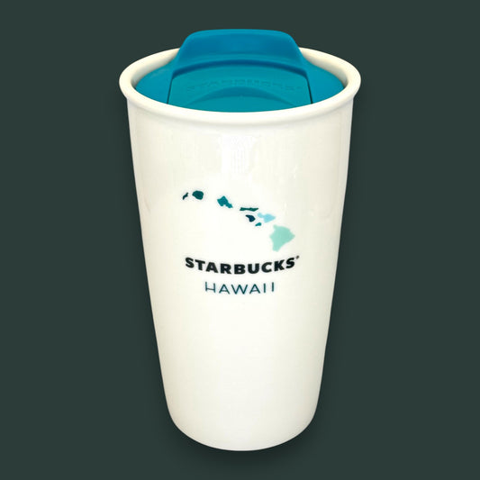 Starbucks Hawaii Ceramic Travel Mug - Hawaiian Islands - Replacement Mug 12 fl/oz