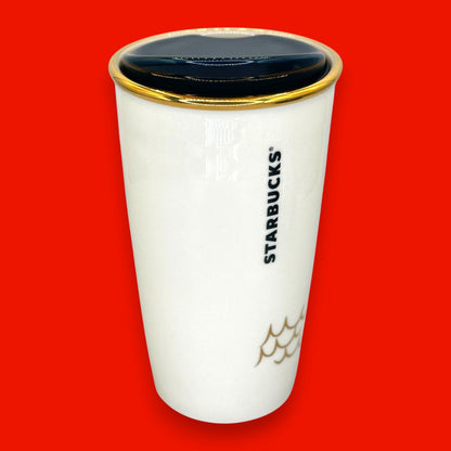 Starbucks Siren Anniversary Face Ceramic Travel Mug - Replacement Mug 10 fl/oz