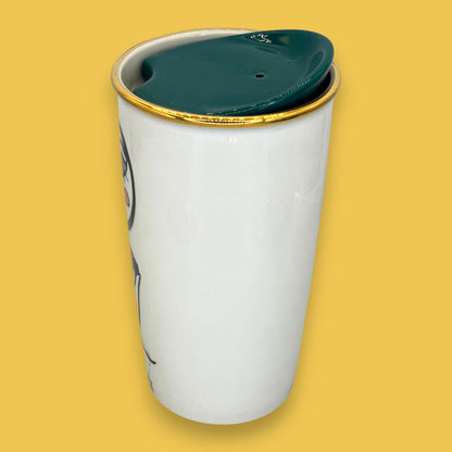 Starbucks Abstract Portrait Modern Blusher Ceramic Travel Mug - Replacment Mug 12 fl/oz (Copy)