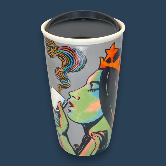Starbucks Milton Glaser 25th Anniversary Siren Travel Mug