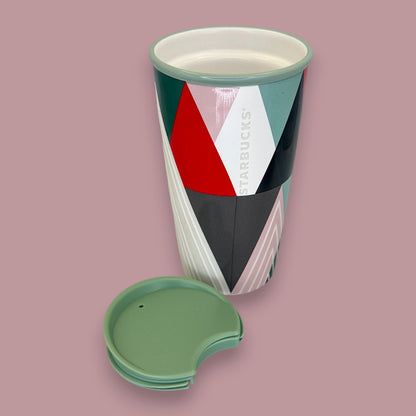Starbucks Abstract Geometric Ceramic Travel Mug - Replacement Mug 12 fl/oz
