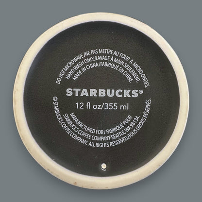 Starbucks Black Splatter "&" Ceramic Travel Mug - Replacement Mug 12 fl/oz