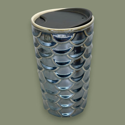 Starbucks Metallic Mermaid Scales Ceramic Travel Mug - Replacement Mug 10 fl/oz