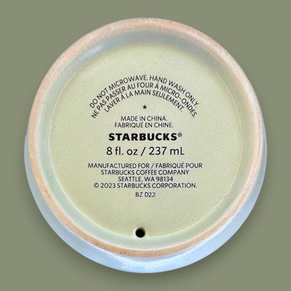 Starbucks Textured Green Diagonal Stripe Travel Mug - Replacement Mug 8 fl/oz