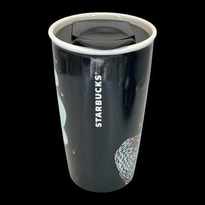 Starbucks Holiday Aqua Siren Mermaid Ceramic Travel Mug - Replacement Mug 12 fl/oz