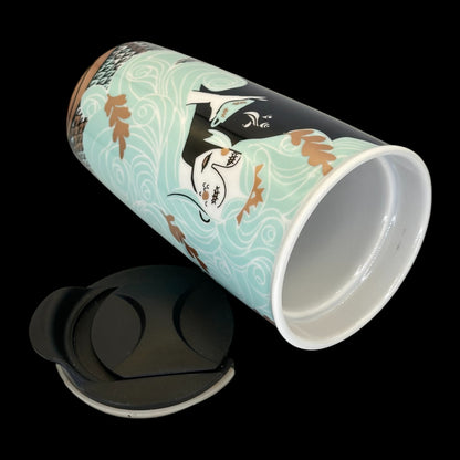 Starbucks Holiday Aqua Siren Mermaid Ceramic Travel Mug - Replacement Mug 12 fl/oz
