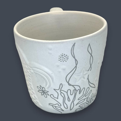 Starbucks Artisan Siren Mermaid Tail Relief Coffee Mug