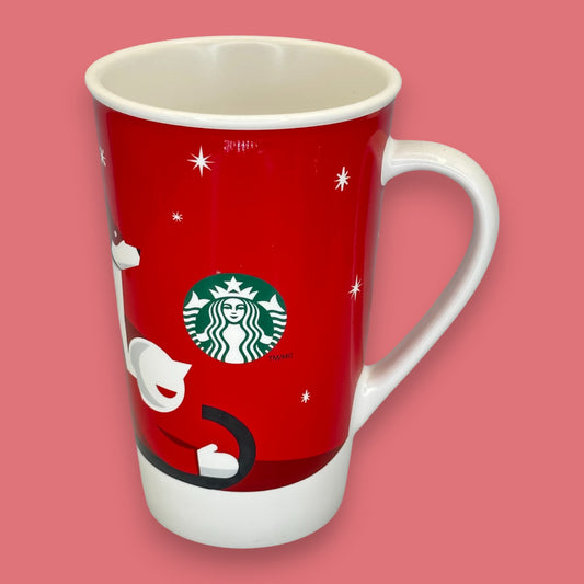 Vintage Starbucks Holiday Cheer Mug 2011 Red Collector's New Bone China