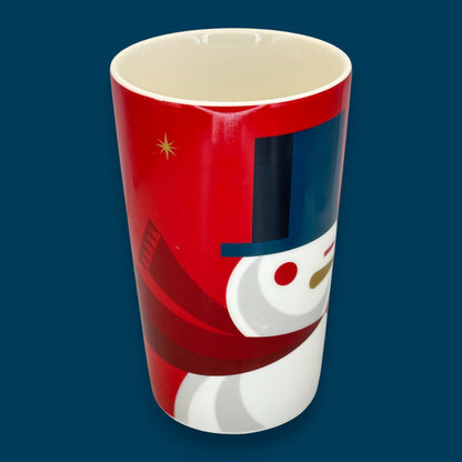 Starbucks Vintage Snowman Barista Mug Collectible  2012 Holiday Edition