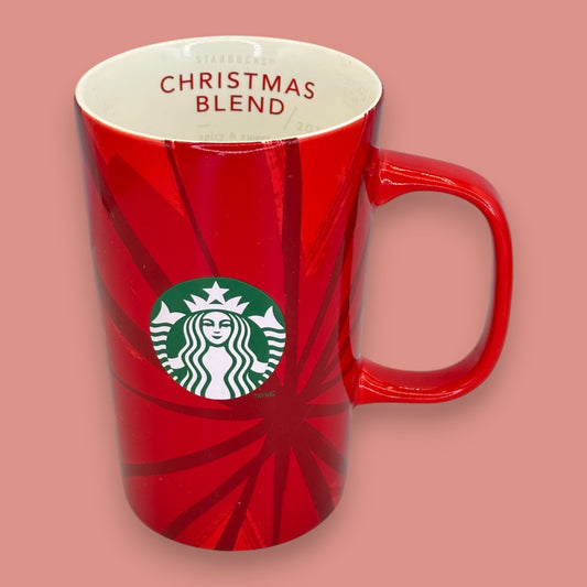 Vintage Starbucks Christmas Blend Mug 2014 Red Ceramic Seasonal Replacement Mug