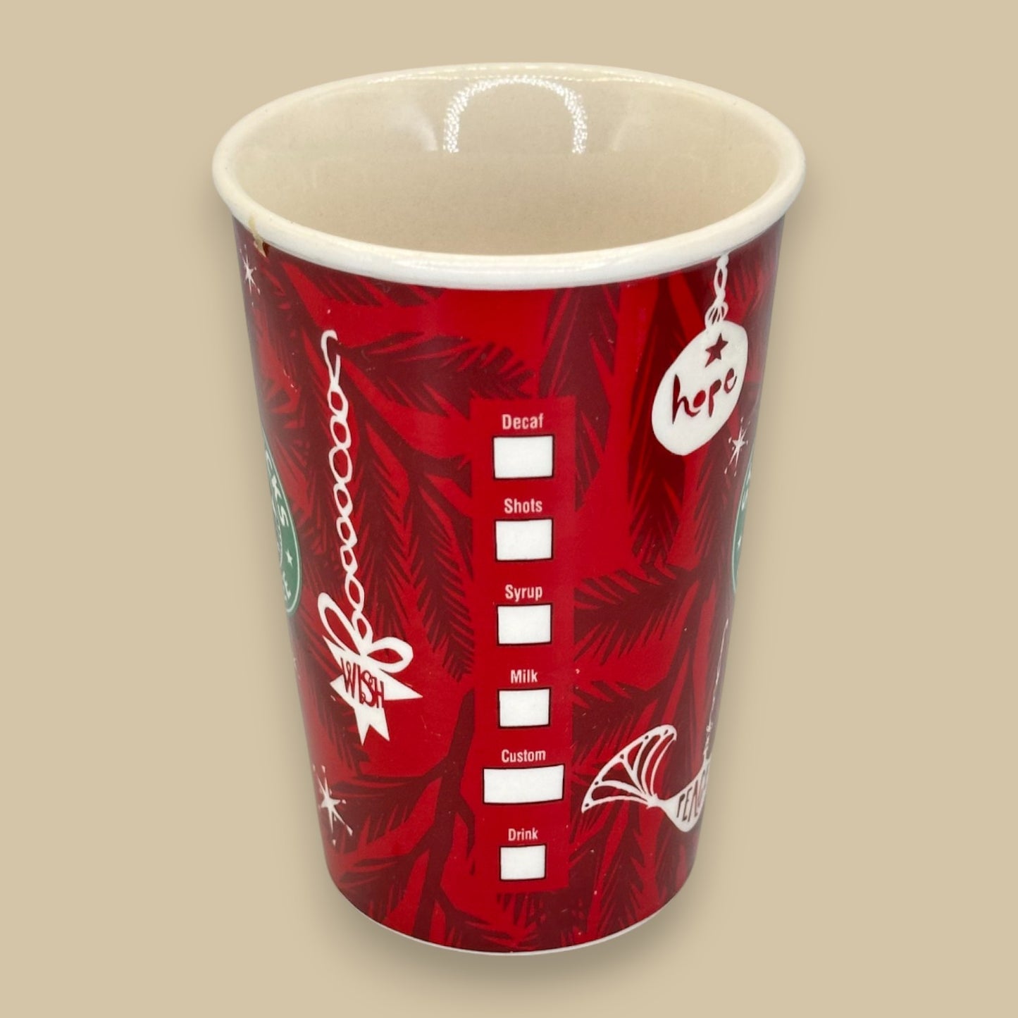 Starbucks Vintage 2014 Christmas Blend Seasonal Replacement Mug