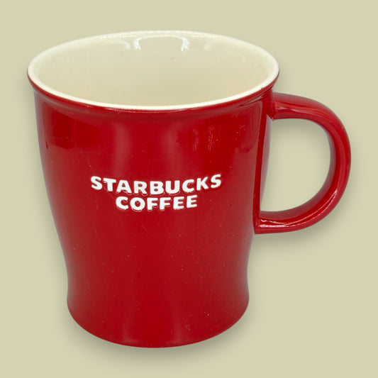 Starbucks 2008 Red Holiday Ceramic Coffee Mug 14 fl oz - Replacement Mug Seasonal