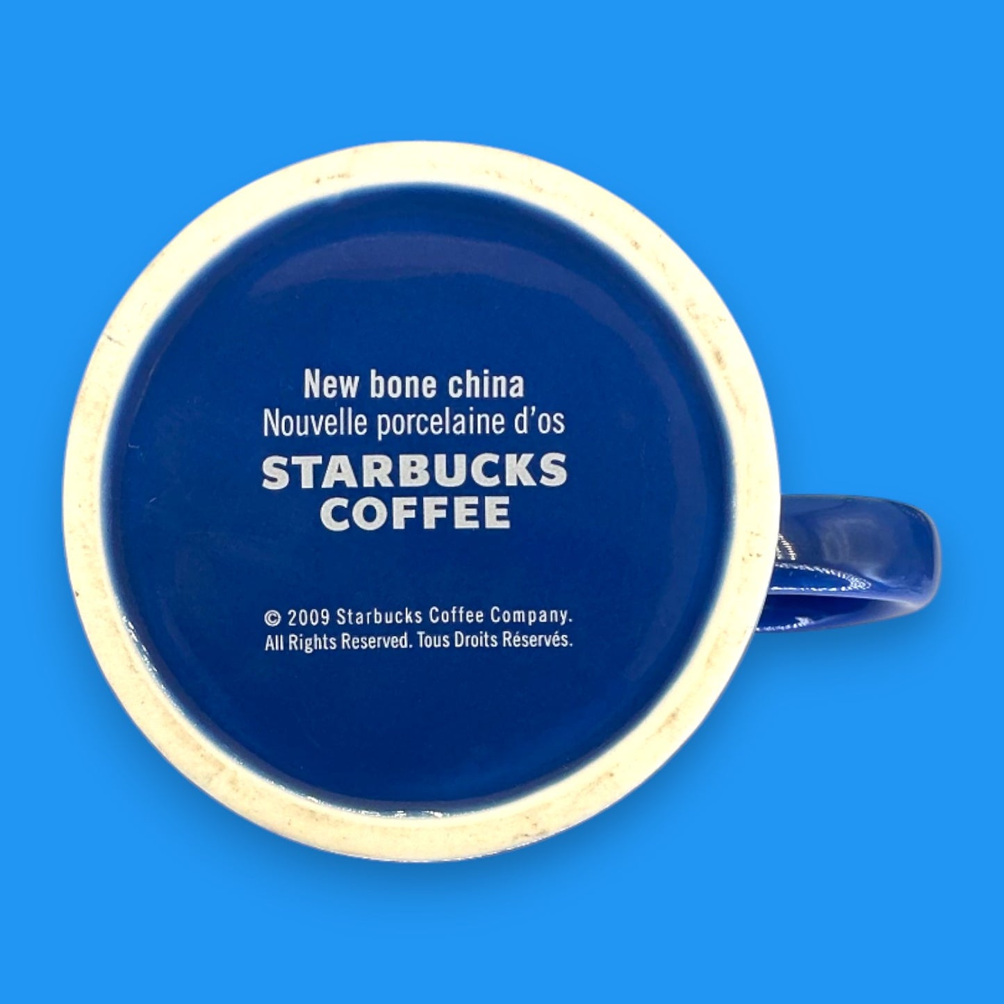 Vintage 2009 Starbucks Mug in a Rich Cobalt Blue -New Bone China Replacement Mug