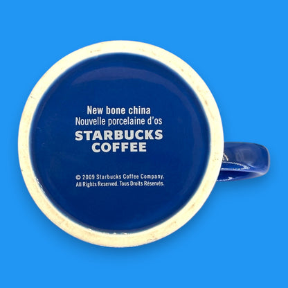 Vintage 2009 Starbucks Mug in a Rich Cobalt Blue -New Bone China Replacement Mug