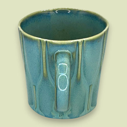 Rare Starbucks 2010 Lucky Bamboo New Bone China Mug in Blue-Green Glaze
