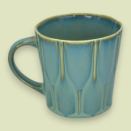 Rare Starbucks 2010 Lucky Bamboo New Bone China Mug in Blue-Green Glaze